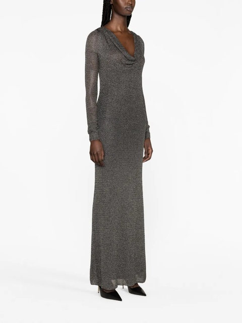 Blumarine cowl-neck maxi dress - Silver - zdjęcie produktu nr 2