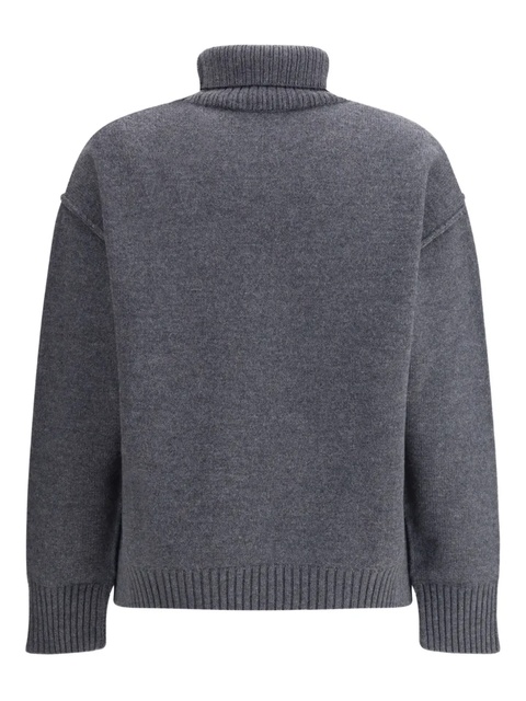 AMI Paris Ami De Coeur turtleneck sweater - Grey - zdjęcie produktu nr 2