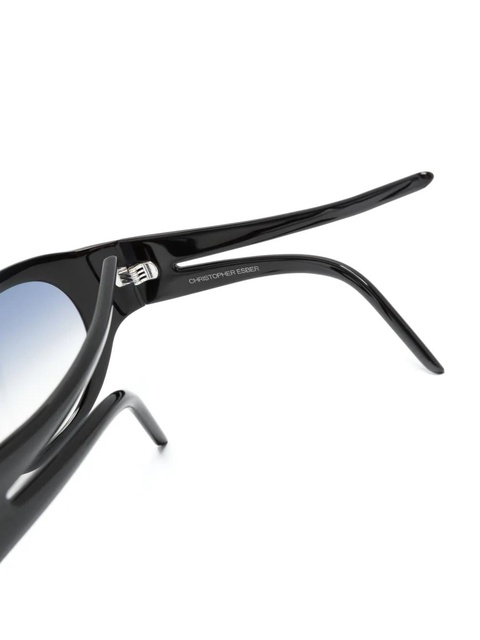 Christopher Esber Uma 98 wraparound-frame sunglasses - Black - zdjęcie produktu nr 2