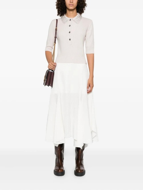 PINKO embellished polo-neck top - Grey - zdjęcie produktu nr 1