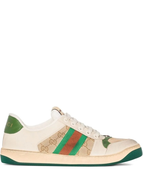 Gucci monogram-leather sneakers - Neutrals - zdjęcie produktu nr 1