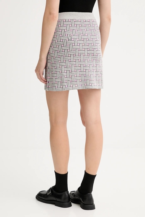 Kenzo spódnica z dodatkiem wełny kolor szary mini prosta FF62JU6013CQ - zdjęcie produktu nr 2