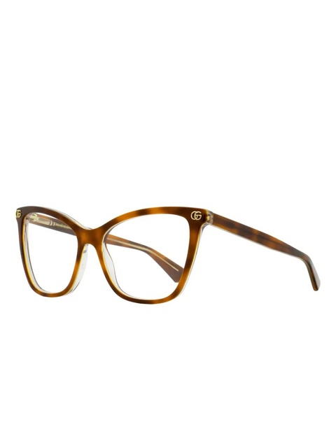Gucci Eyewear logo butterfly-frame glasses - Brown - zdjęcie produktu nr 1