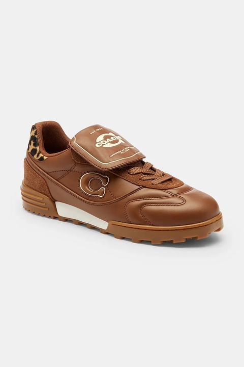 Coach sneakersy skórzane Coach Match damskie kolor brązowy CCI43 - zdjęcie produktu nr 1