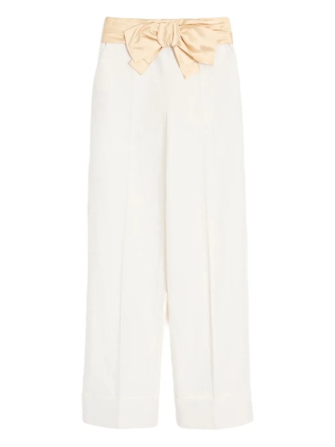 Valentino Garavani Diagonal linen trousers - Neutrals - zdjęcie produktu nr 1