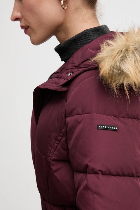Pepe Jeans kurtka kolor bordowy zimowa PL4024336 - zdjęcie produktu nr 2