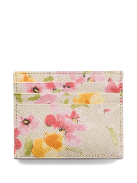 Prada floral-print cardholder - Neutrals - zdjęcie produktu nr 2