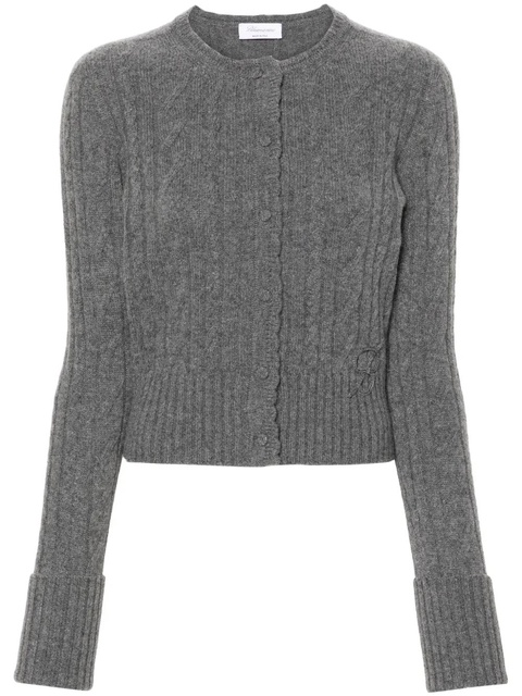 Blumarine cable-knit cardigan - Grey - zdjęcie produktu nr 1