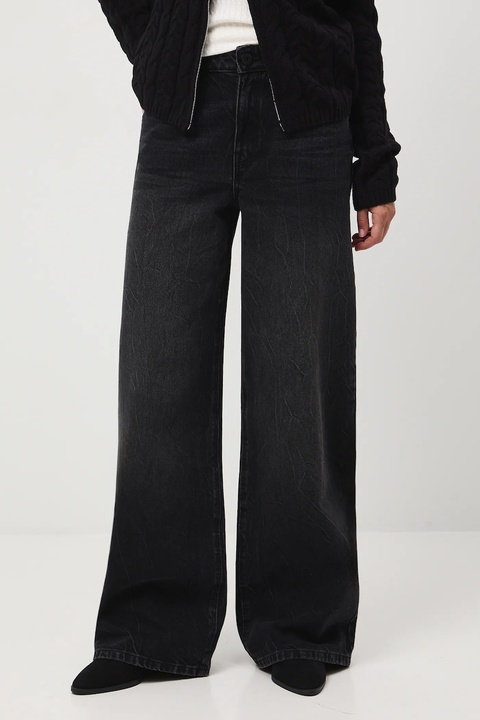 Medicine jeansy bawełniane damskie kolor czarny - zdjęcie produktu nr 1