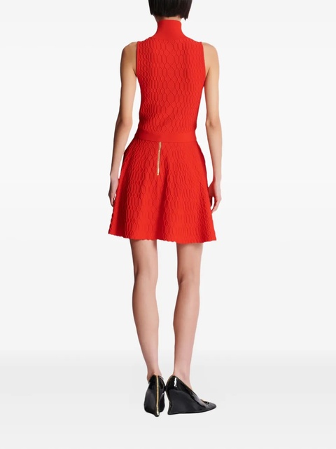 Balmain crocodile-knit top - Red - zdjęcie produktu nr 2