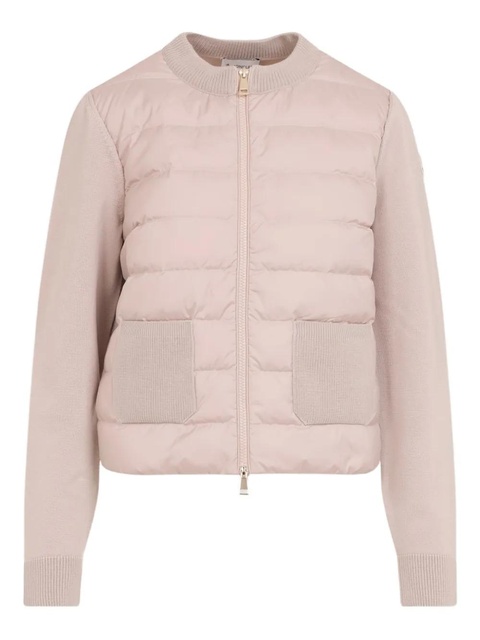 Moncler wool-panel quilted jacket - Pink - zdjęcie produktu nr 1