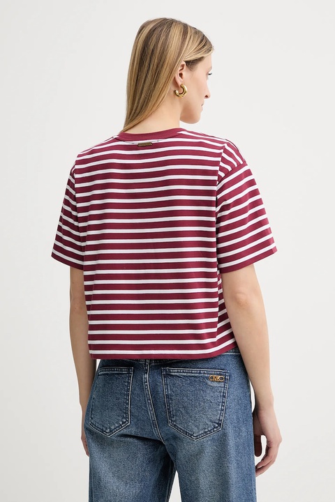MICHAEL Michael Kors t-shirt bawełniany damski kolor bordowy MT551R9HM7 - zdjęcie produktu nr 2