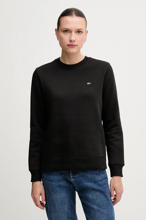 Tommy Jeans bluza damska kolor czarny gładka DW0DW19959 - zdjęcie produktu nr 1