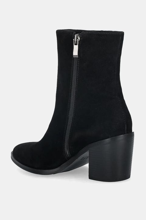 Answear.LAB botki zamszowe kolor czarny na słupku - zdjęcie produktu nr 2