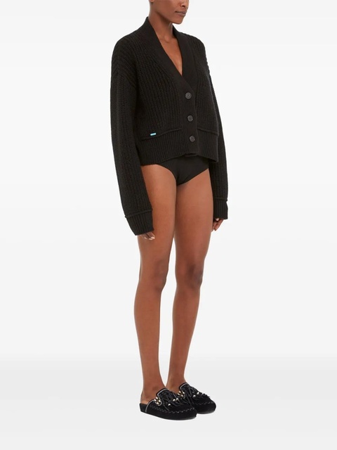 Alanui cashmere-cotton cardi-coat - Black - zdjęcie produktu nr 2