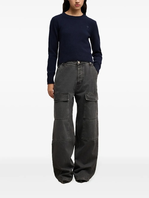 AMI Paris Ami de Coeur cashmere-blend jumper - Blue - zdjęcie produktu nr 2