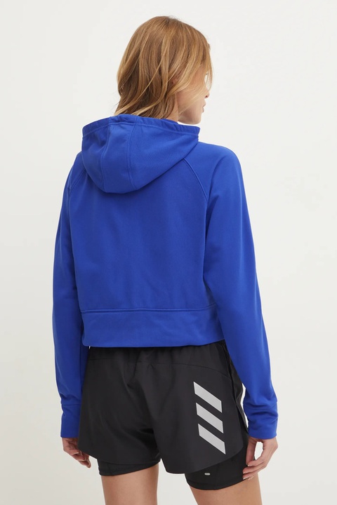 adidas Performance bluza treningowa Game and Go kolor niebieski z kapturem gładka IX5068 - zdjęcie produktu nr 1