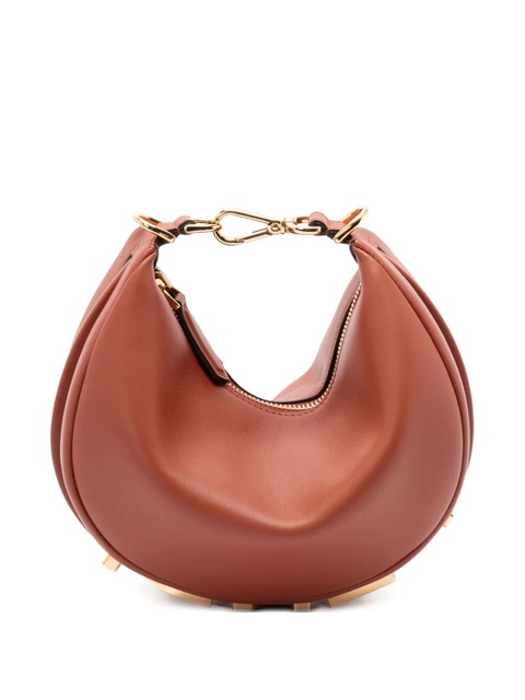 FENDI mini Fendigraphy leather shoulder bag - Brown - zdjęcie produktu nr 1
