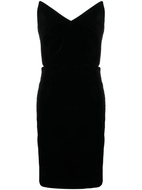 LOEWE bustier velvet strapless dress - Black - zdjęcie produktu nr 1