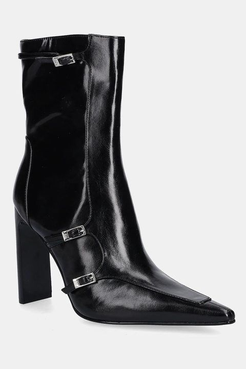 Steve Madden botki Fastened damskie kolor czarny na słupku 11004818 - zdjęcie produktu nr 1