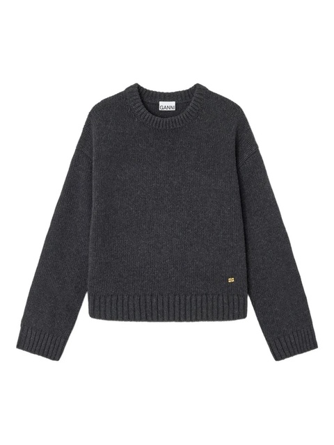 GANNI dropped-shoulders sweater - Grey - zdjęcie produktu nr 1