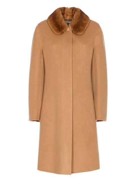 FENDI fur-collar coat - Brown - zdjęcie produktu nr 1
