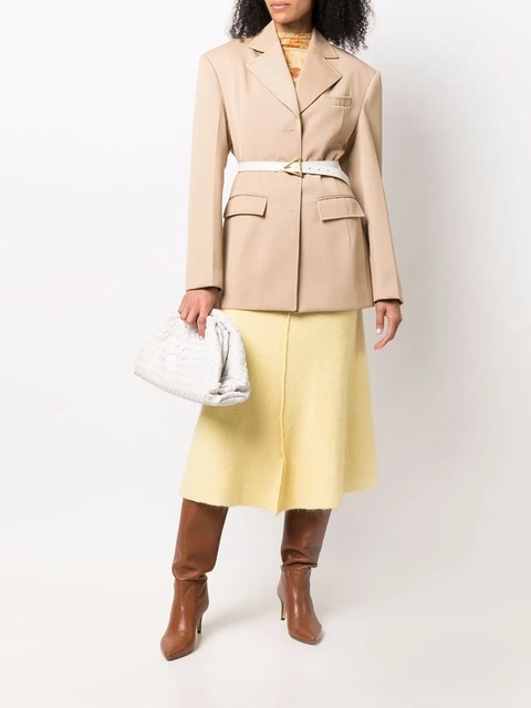 Jil Sander central pleat A-line skirt - Yellow - zdjęcie produktu nr 2