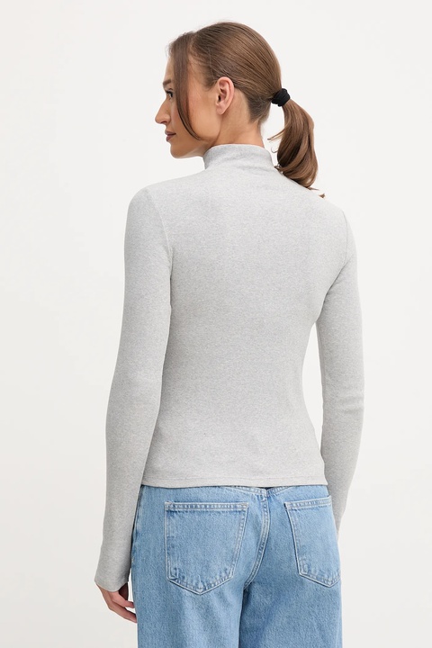 Calvin Klein Jeans longsleeve kolor szary z półgolfem LV047D203G - zdjęcie produktu nr 2