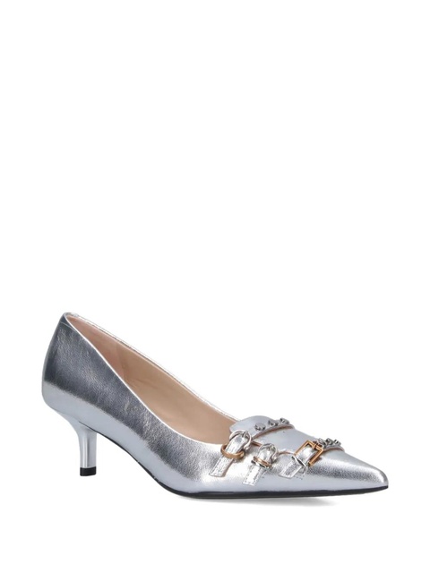 PINKO buckle-embellished pointed-toe pumps - Silver - zdjęcie produktu nr 1