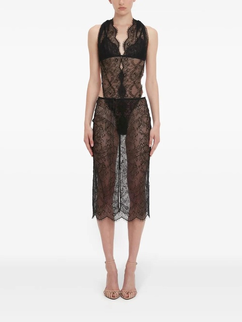 Victoria Beckham halterneck lace bodysuit - Black - zdjęcie produktu nr 1
