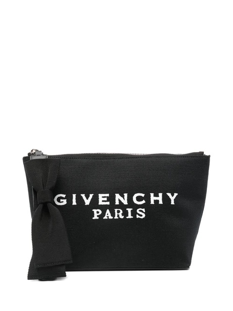 Givenchy bow-detailed logo clutch bag - Black - zdjęcie produktu nr 1
