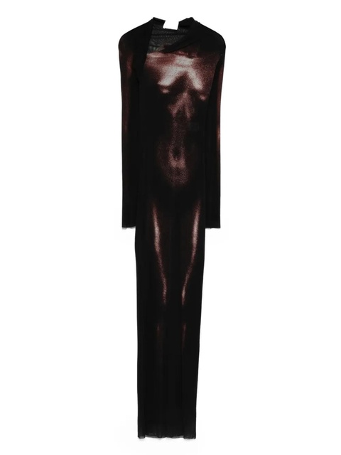 Jean Paul Gaultier body-print long dress - Black - zdjęcie produktu nr 1