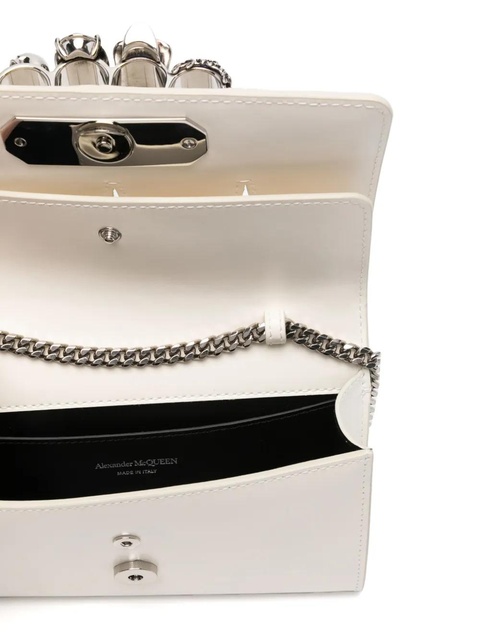 Alexander McQueen The Slash leather clutch bag - White - zdjęcie produktu nr 2