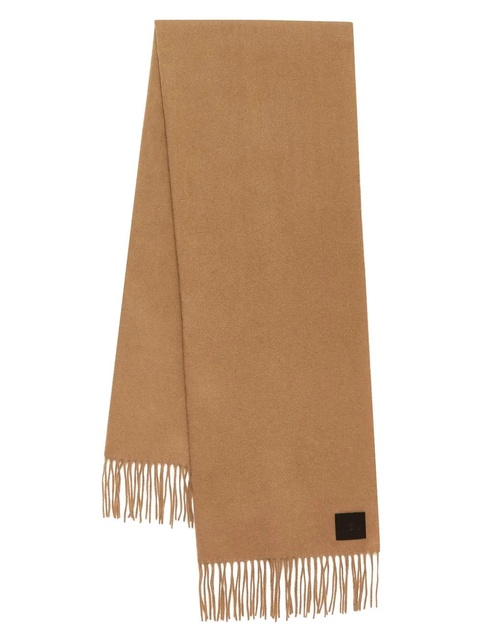 ANINE BING Augustina fringed wool scarf - Brown - zdjęcie produktu nr 2