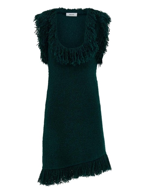 Ferragamo fringe-detail mini dress - Green - zdjęcie produktu nr 1