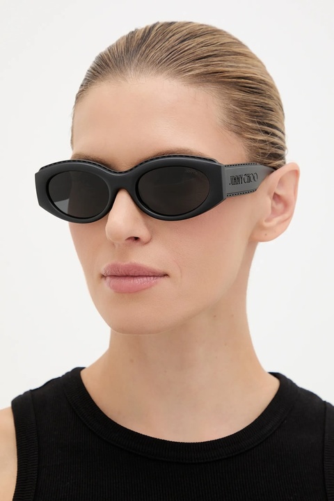 Jimmy Choo okulary przeciwsłoneczne damskie kolor czarny 0JC6002U - zdjęcie produktu nr 1