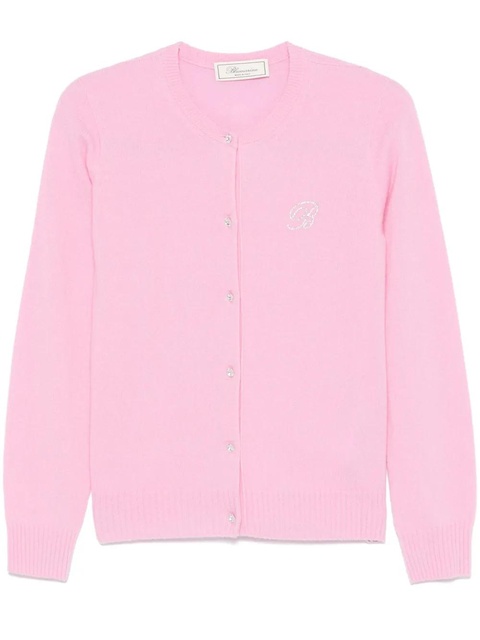 Blumarine logo-appliqué cardigan - Pink - zdjęcie produktu nr 1
