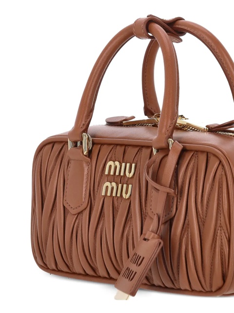 Miu Miu quilted top-handle tote bag - Brown - zdjęcie produktu nr 2