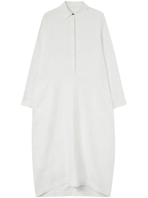 Jil Sander linen long-sleeve shirt dress - White - zdjęcie produktu nr 1