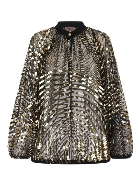 PUCCI Iride sequin-embellished blouse - Black - zdjęcie produktu nr 1