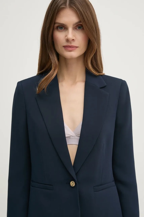 Tommy Hilfiger marynarka kolor granatowy jednorzędowa gładka WW0WW44096 - zdjęcie produktu nr 2