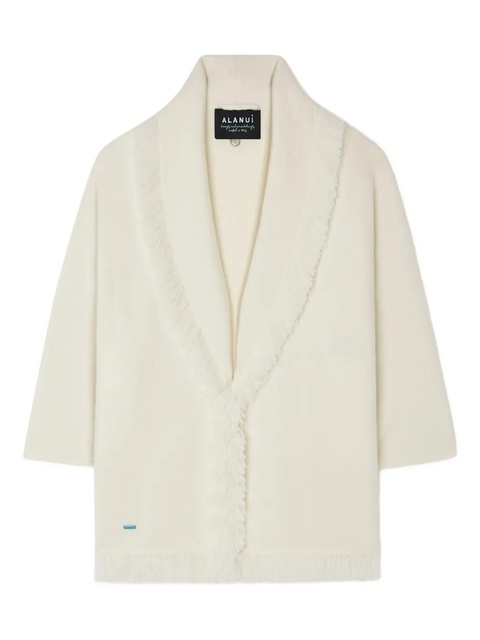 Alanui Finest fringed shawl-collar cardigan - White - zdjęcie produktu nr 1