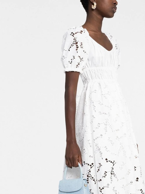 Self-Portrait flared lace midi dress - White - zdjęcie produktu nr 2