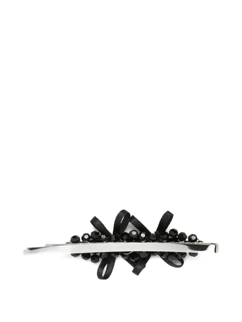 Simone Rocha beaded bow-detail hair clip - Silver - zdjęcie produktu nr 1