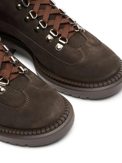 Casadei lace-up shearling boots - Brown - zdjęcie produktu nr 2