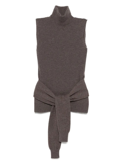 Róhe double-layer knitted top - Brown - zdjęcie produktu nr 1