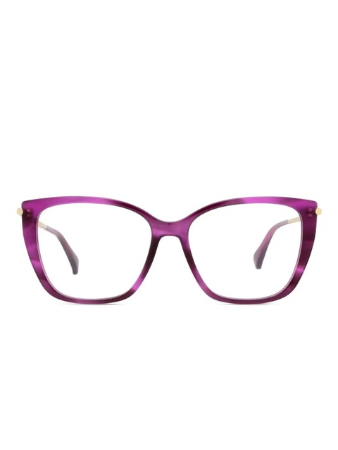 Max Mara Eyewear striped cat-eye glasses - Gold - zdjęcie produktu nr 1