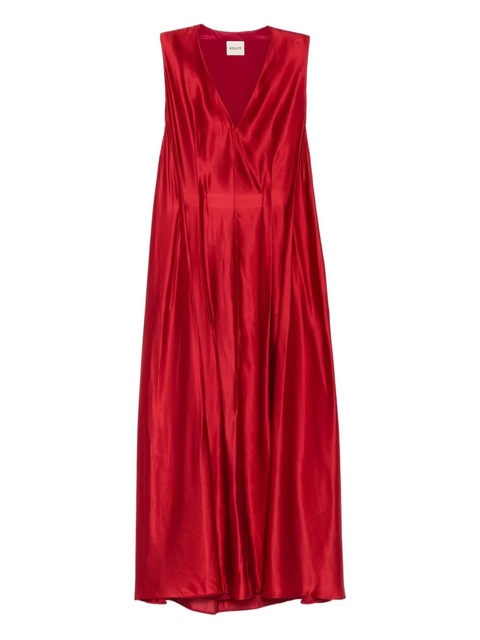 KHAITE Syd V-neck dress - Red - zdjęcie produktu nr 1