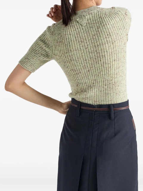 Prada ribbed short-sleeve sweater - Green - zdjęcie produktu nr 2