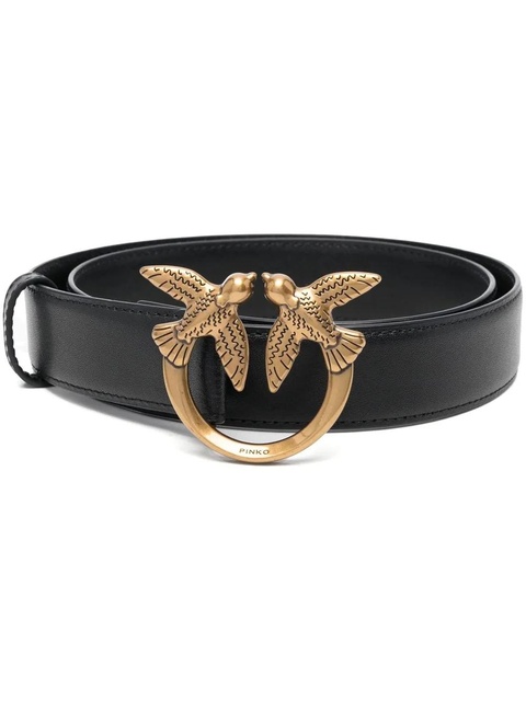 PINKO Love Berry logo-plaque leather belt - Black - zdjęcie produktu nr 2